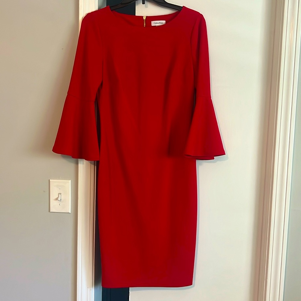 Red Calvin Klein Cocktail Dress
